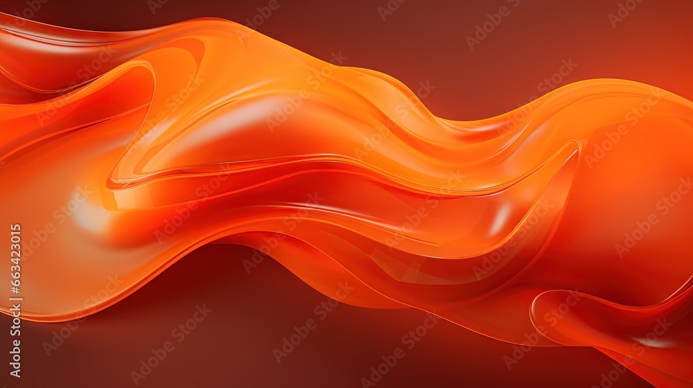 Poster an orange wavy background with a black background and a red background with a black background and a