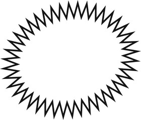 Starburst sticker set - collection of special offer sale oval and round shaped sunburst labels and badges. Promo stickers with star edges. Vector.