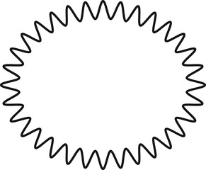 Starburst sticker set - collection of special offer sale oval and round shaped sunburst labels and badges. Promo stickers with star edges. Vector.