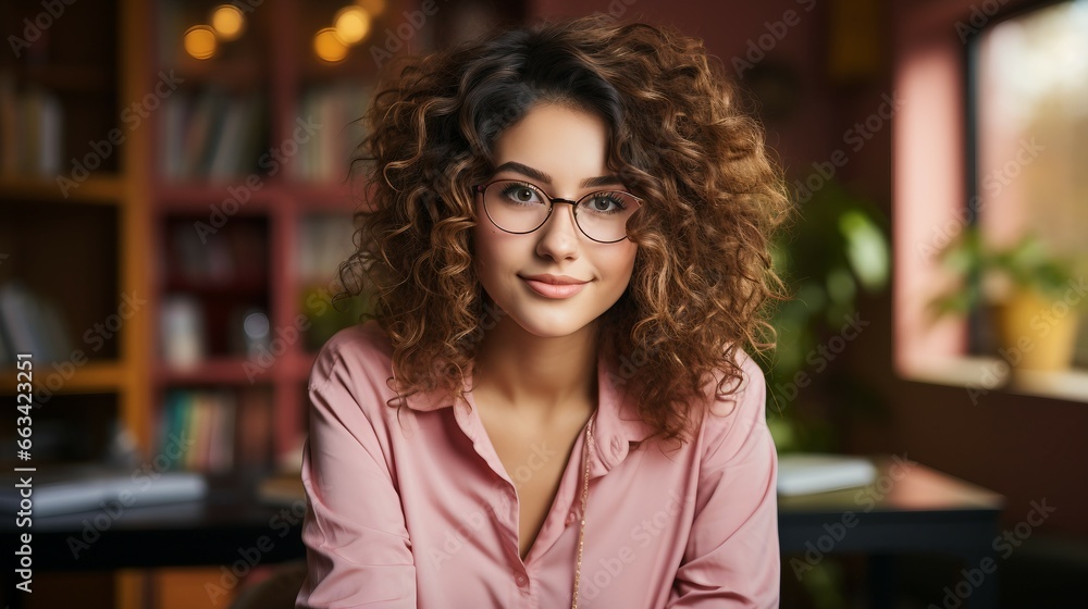 Sticker Curly Confidence in the Comfort of Her Home