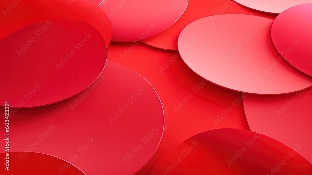 Poster a close up of a cell phone with a background of red circles and circles on the phone screen and the 
