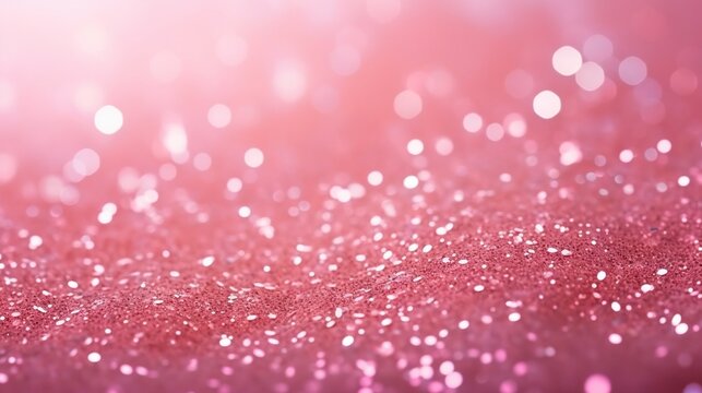  a pink glitter background with lots of small dots on the top of the image and a pink background with lots of small dots on the bottom of the image.  generative ai