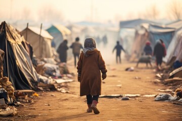 Navigating Refugee Issues: A Global View on Protection Measures, day light  - obrazy, fototapety, plakaty