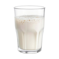 Glass of milk isolated on transparent background, fresh healthy white dairy liquid beverage drink in cup, concept of dieting, eating, morning breakfast, nutrition, creamy, natural, lactose food purity
