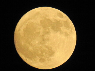 full moon over black