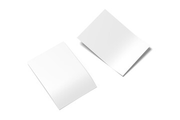 Two Blank Realistic Flyer Brochure 