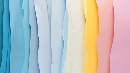 layers of pastel colored papers