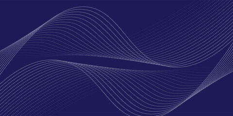 Navy blue background with line based waves design.