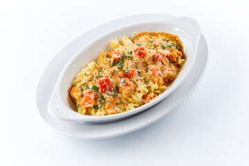 pasta with vegetable and cheese