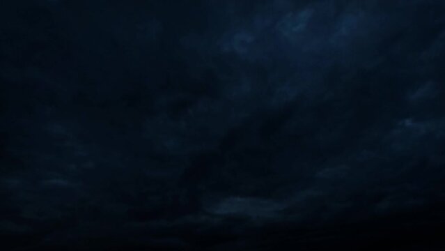 timelapse of night sky clouds after rain scene - loop video