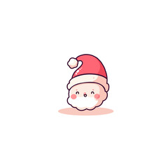 A vector illustration of Santa Claus holding a 