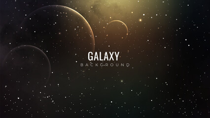 Starry night sky. Realistic galaxy background. Constellation background. Nebula and stars in the night sky.