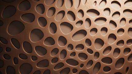 A brown, textured wall, with a subtle pattern of lines and circles