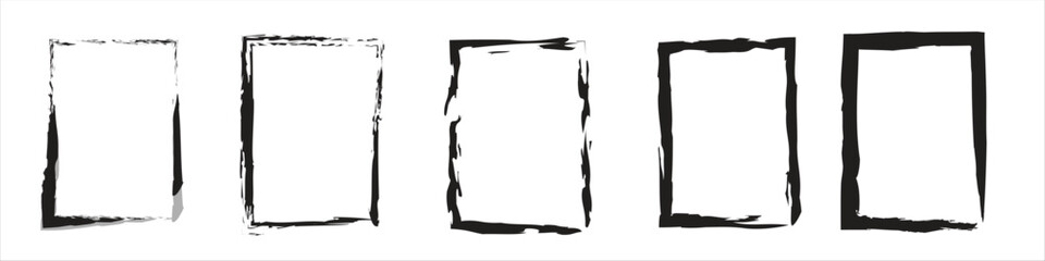 Grunge frame collection. Vector illustration