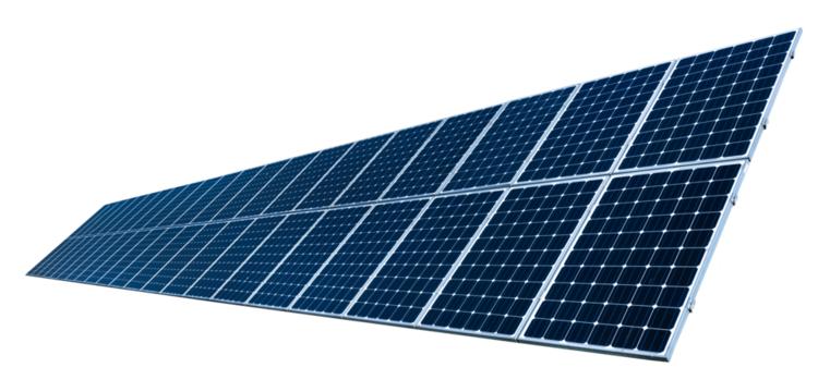 Solar panel on a white background. Ecology. Eco-friendly solar energy