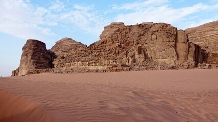 Wüstenlandschaft von Wadi Rum in Jordanien