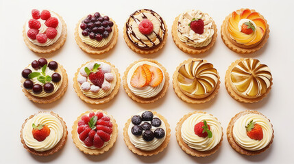 fancy fruit tarts display