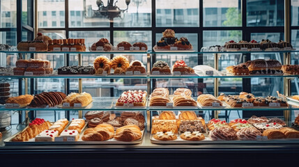 Cake shop window display - Powered by Adobe