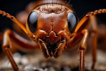 Close-up picture of ants.	