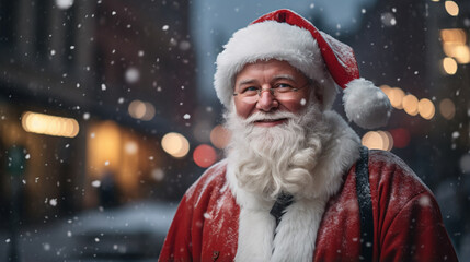 Santa Claus in Christmas season.	