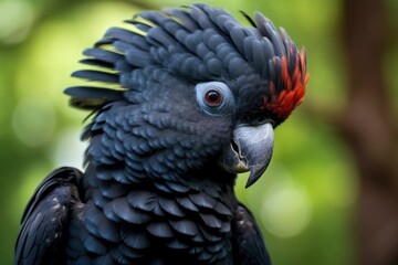 Obraz premium A Beautful Red Tailed Black Cockatoo.