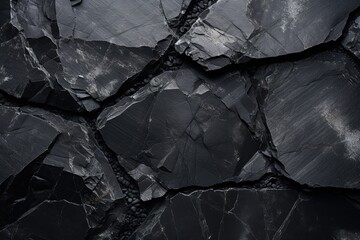 Dark stone background. Top view composition. Generative Ai