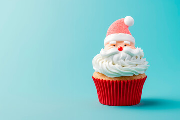 Christmas cake in the form of Santa. Minimalism. 