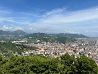 Salerno city view on houses