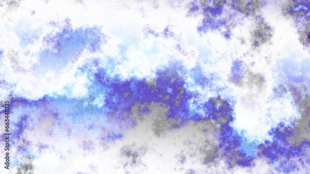 Poster seamless abstract psychedelic wavy background for loop playback. 4k video. blue cloudy sky