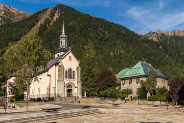 Saint Michel Church in Chamonix, Haute Savoie, France