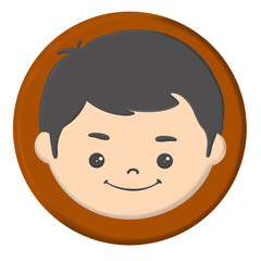 Smiling Little Boy's Face,Cartoon character 