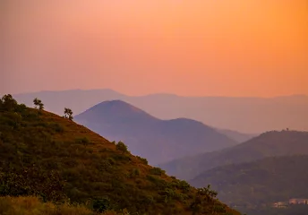Photo sur Plexiglas Couleur saumon A Beautiful Evening Mountain landscape from South Indian State Kerala