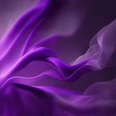 Obraz premium purple smoke on black background - Purple satin fabric - silk background - Generative AI