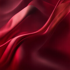 Obraz premium red silk background - Red satin fabric - silk background - Generative AI