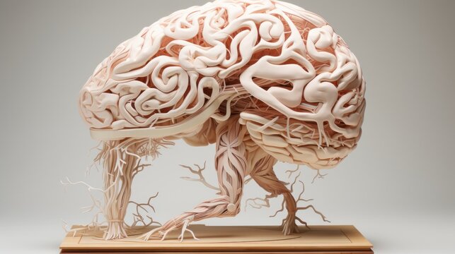 3d rendered illustration of a brain ai generated