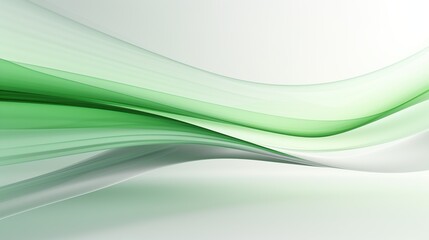 Abstract Waving green lines Bright Colors white Background, AI generated image