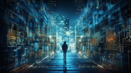 Fototapeta premium cyber security ai generated