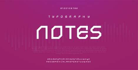 Notes Classic letters serif typeface decorative vintage retro concept. vector illustration. - obrazy, fototapety, plakaty