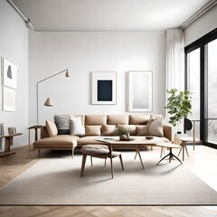 Obraz na płótnie Canvas artist's living room, where simplicity meets creativity.