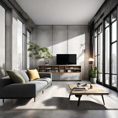 modern interior design as you explore a living room in an apartment, house, or office. 