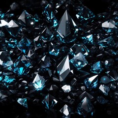 Seamless pattern of white diamond with black background