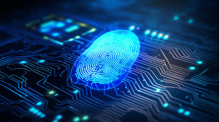 digital art fingerprit, desktop wallpaper, technology concept