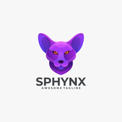 Sphinx mascot logo design abstract