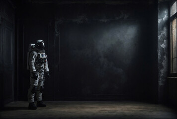 Fototapeta premium spooky astronaut, horror concept