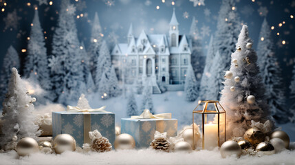 christmas and new year card background

