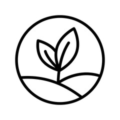 Organic, nature, farm products, harvest, farming simple thin line icon vector illustration
