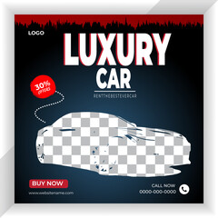 Car rental sale promotion social media instagram post template design