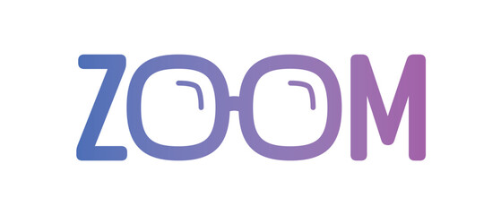 zoom logo. glasses and zoom concept
