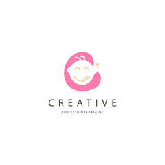 Baby Food Logo for Nutrition or Supplement Concept