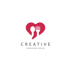 love food logo,food logo,restaurant logo,bistro logo,canteen logo,cafe logo,vector logo template